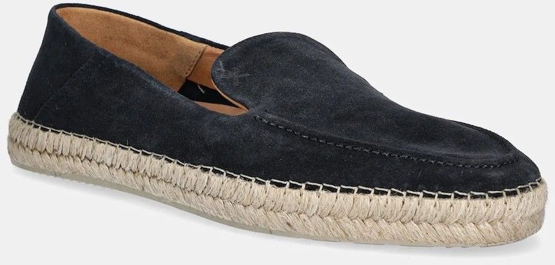 Semišové espadrilky Hackett London ALTEA LOAFER tmavomodrá farba, HMS21491