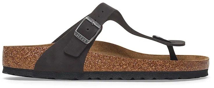 Nubukové šľapky Birkenstock Gizeh SFB dámske, čierna farba, na plochom podpätku, 1019023