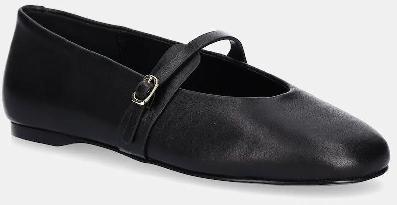 Kožené balerínky Steve Madden Rejoice čierna farba, SM11003565