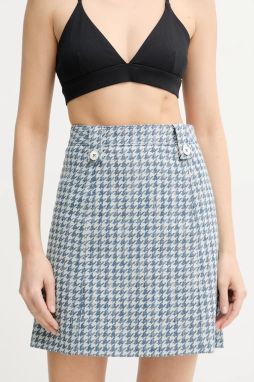 Sukňa PS Paul Smith tmavomodrá farba, mini, puzdrová, W2R.238SB.P31259