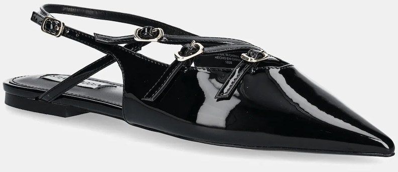 Baleríny Steve Madden Cianna čierna farba, s otvorenou pätou, SM11003709