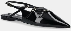 Baleríny Steve Madden Cianna čierna farba, s otvorenou pätou, SM11003709