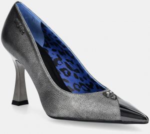 Kožené lodičky New Rock HYBRID šedá farba, M-PUMP001-S3