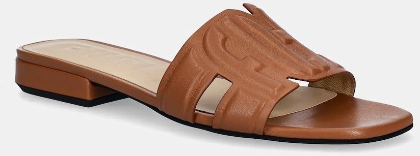 Kožené šľapky Furla Summer Mule dámske, hnedá farba, YJ34SUM X30000 RY000