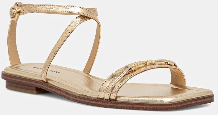 Kožené sandále MICHAEL Michael Kors Lena dámske, zlatá farba, 40S5LEFS1M.740