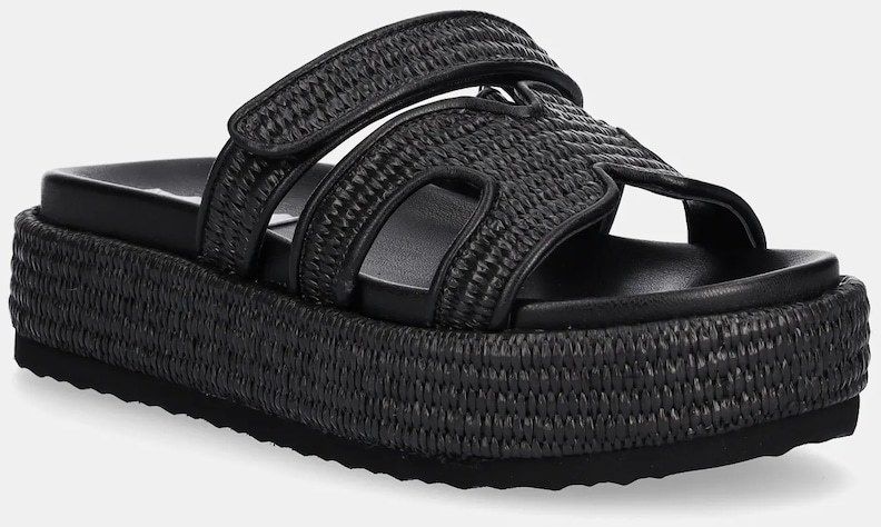 Šľapky Steve Madden Bigmissile dámske, čierna farba, na platforme, SM11003773
