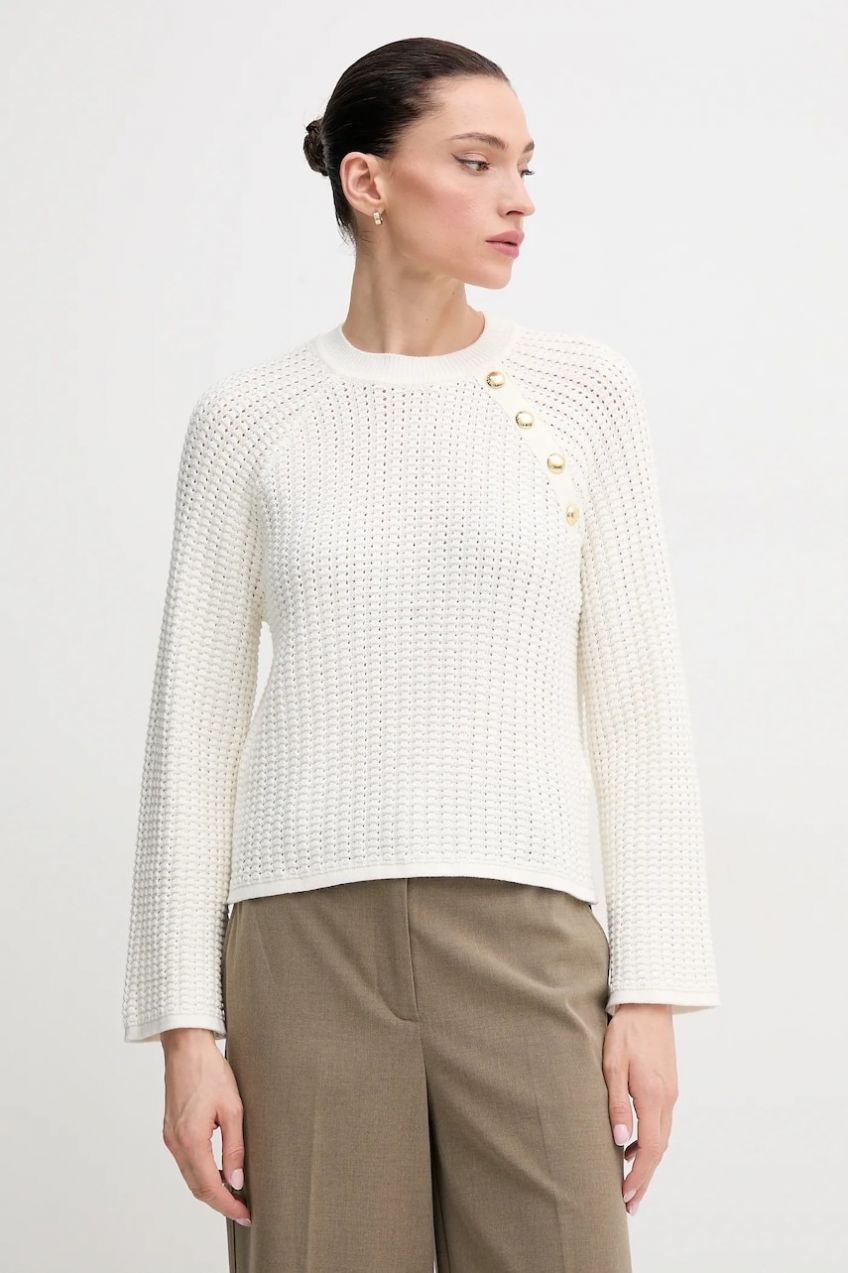 Bavlnený sveter Barbour Angela dámsky, béžová farba, LKN1639WH71