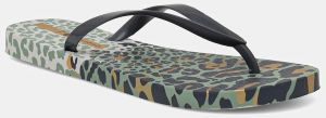 Šľapky Ipanema ANIMAL PRINT dámske, zelená farba, na plochom podpätku, 83617-AY355