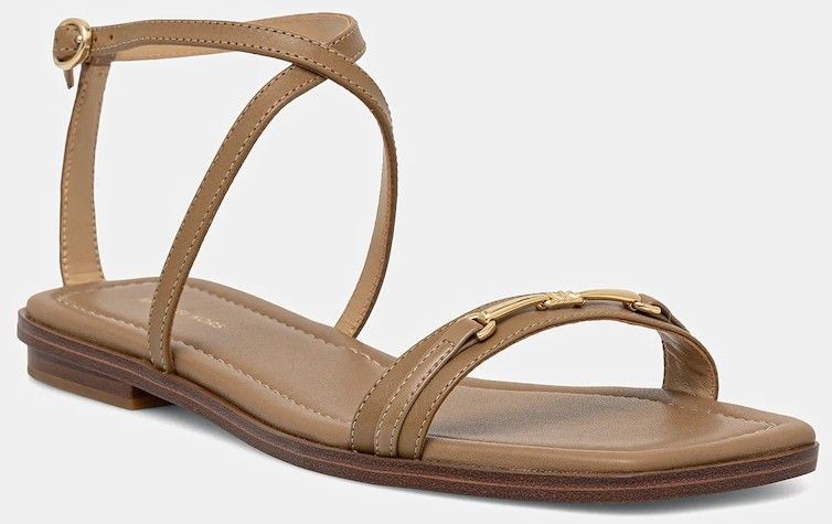 Kožené sandále MICHAEL Michael Kors Lena dámske, hnedá farba, 40S5LEFS1L.297
