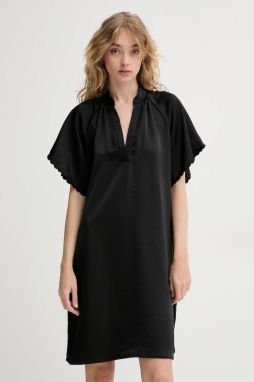Šaty Bruuns Bazaar čierna farba, mini, oversize, BBW4490