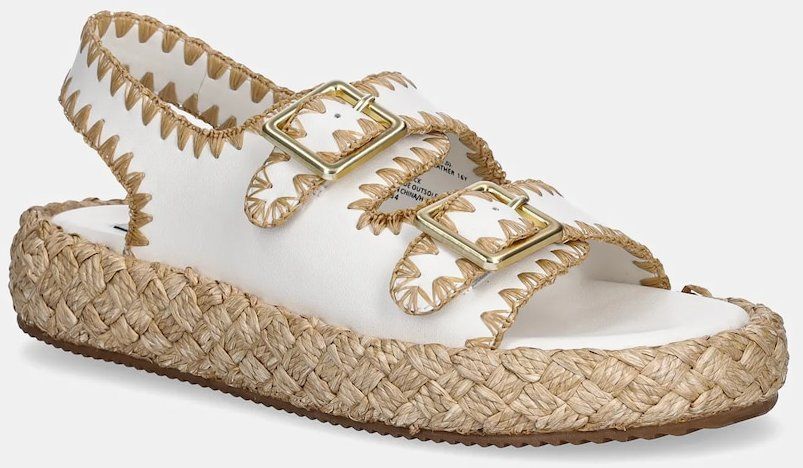 Kožené sandále Steve Madden Portofino dámske, biela farba, na platforme, SM11003073