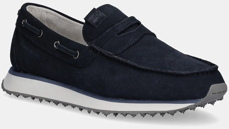 Semišové mokasíny Napapijri SHARD pánske, tmavomodrá farba, NP0A4IQT.176