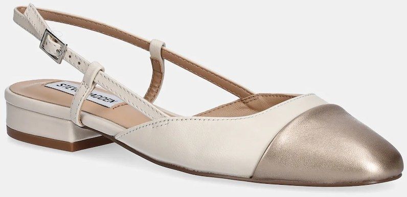 Kožené balerínky Steve Madden Belinda béžová farba, s otvorenou pätou, SM11002823