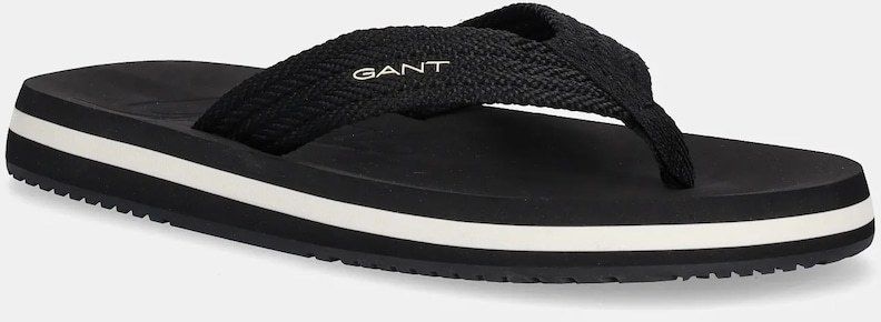 Šľapky Gant Sunheaven dámske, čierna farba, na plochom podpätku, 30599909.G00
