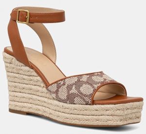 Espadrilky Coach Signature hnedá farba, CAS80