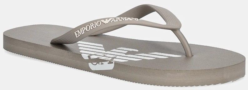 Šľapky Emporio Armani Underwear dámske, béžová farba, na plochom podpätku, XVQS08 XN746 U539