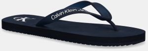 Šľapky Calvin Klein Jeans BEACH SANDAL TRANSPARENT TPU tmavomodrá farba, YM0YM01267