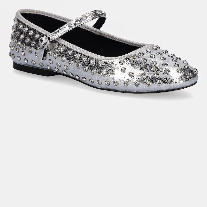 Baleríny Steve Madden Vinetta-R strieborná farba, SM11003147