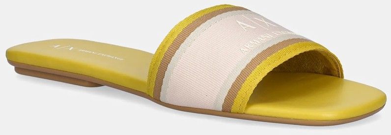 Šľapky Armani Exchange žltá farba, XDP056 XV922 00527