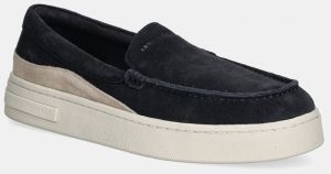 Kožené mokasíny Armani Exchange tmavomodrá farba, XUY011 XV868 U645