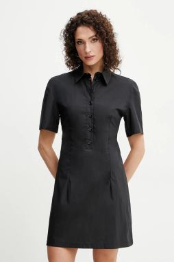 Šaty Patrizia Pepe čierna farba, mini, áčkový strih, 2A2899 A570