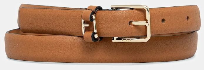 Kožený opasok Furla hnedá farba, WC00099.BX2045.RY0001007