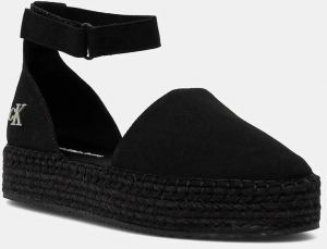Espadrilky Calvin Klein Jeans FLATFORM ESPADRILLE SLING MG čierna farba, na platforme, YW0YW01735