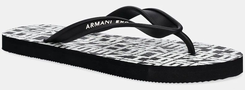 Šľapky Armani Exchange čierna farba, XUQ002 XV676 N814