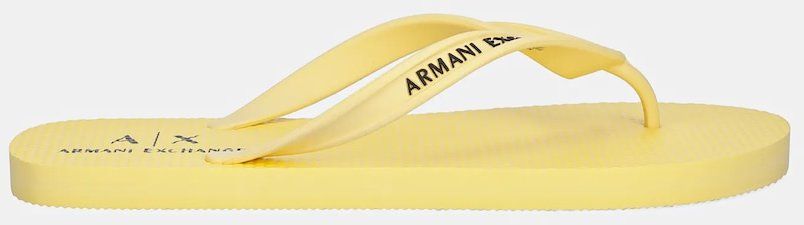 Šľapky Armani Exchange žltá farba, XUQ002 XV676 U669