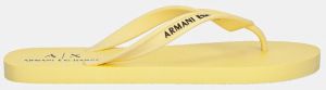 Šľapky Armani Exchange žltá farba, XUQ002 XV676 U669