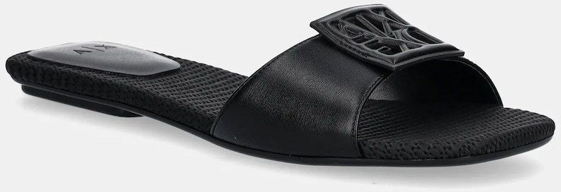 Šľapky Armani Exchange čierna farba, XDP055 XV921 00002