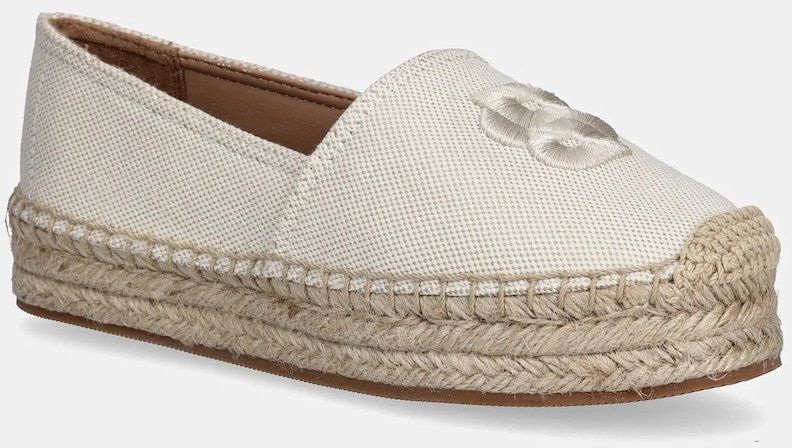 Espadrilky BOSS Madeira béžová farba, na platforme, 50542336