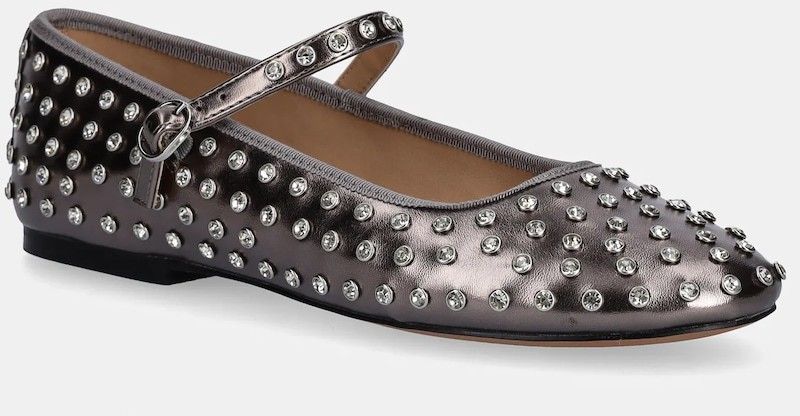 Baleríny Steve Madden Vinetta-R strieborná farba, SM11003147