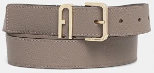 Kožený opasok Furla šedá farba, WC00078.ARE000.2572S1007