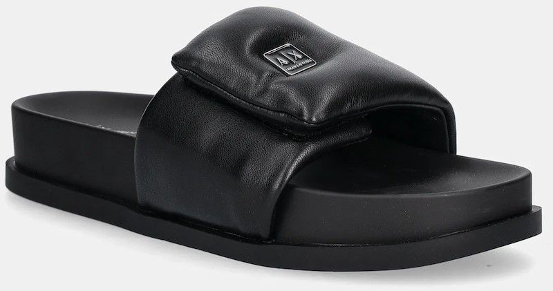 Šľapky Armani Exchange čierna farba, XDP061 XV926 00002