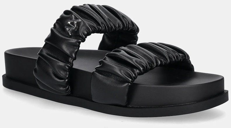 Šľapky Armani Exchange čierna farba, XDP062 XV926 00002