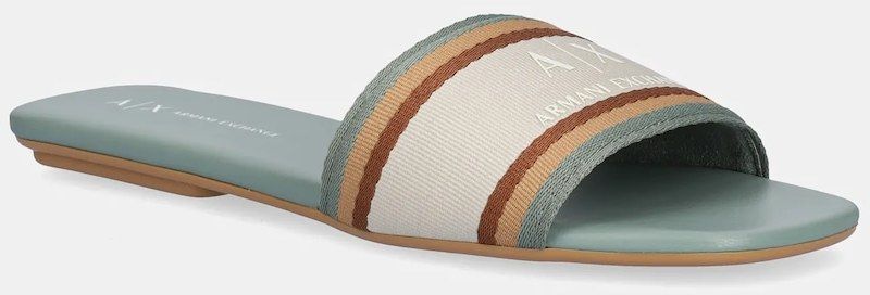 Šľapky Armani Exchange tyrkysová farba, XDP056 XV922 00134
