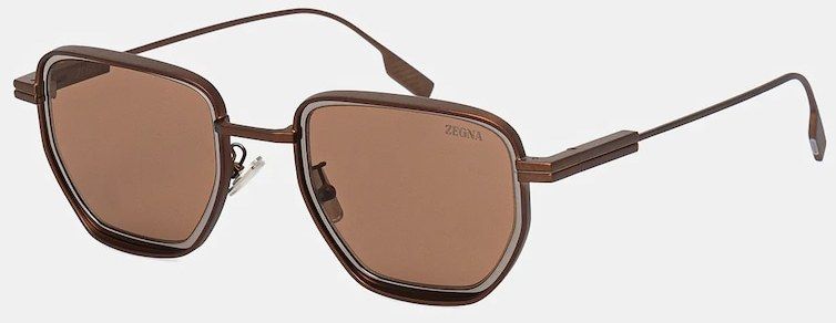 Slnečné okuliare Zegna hnedá farba, EZ0256_4938E