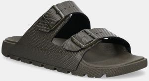 Šľapky BOSS Surfley zelená farba, 50505540
