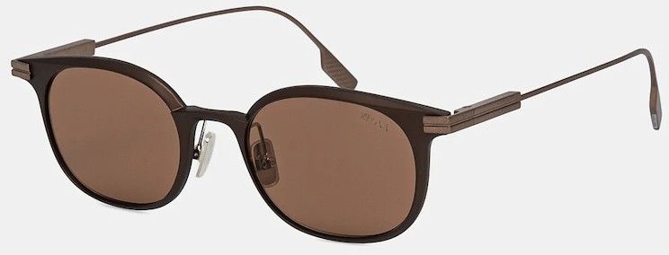 Slnečné okuliare Zegna hnedá farba, EZ0260_5037E