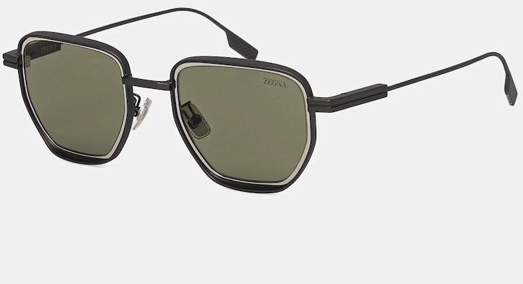 Slnečné okuliare Zegna strieborná farba, EZ0256_4909N