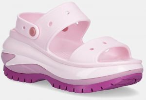 Šľapky Crocs Classic Mega Crush Sandal ružová farba, na platforme, 207989.5BX