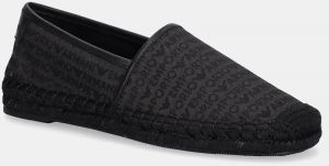 Espadrilky Emporio Armani čierna farba, X4S030 XR338 K001