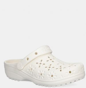 Šľapky Crocs Classic Floral Cut Out Clog béžová farba, na kline, 210927-0WV