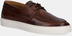 Kožené mokasíny Emporio Armani hnedá farba, X4X662 XF849 00257