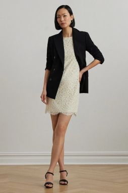 Šaty Lauren Ralph Lauren béžová farba, mini, rovný strih, 200963722