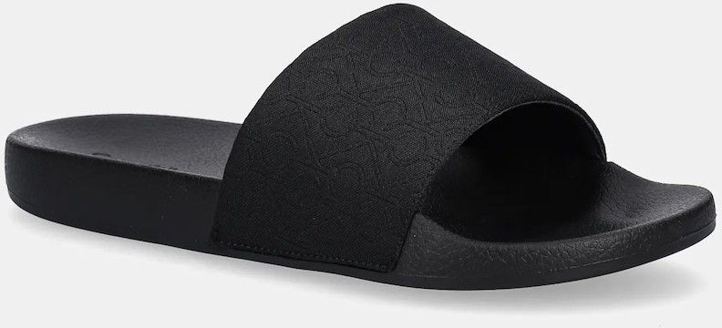 Šľapky Calvin Klein POOL SLIDE - JACQ čierna farba, HW0HW02420