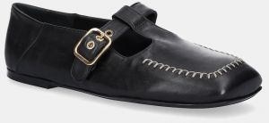 Kožené balerínky AGL Ceramic Shoes čierna farba, D840006PGKA0761013