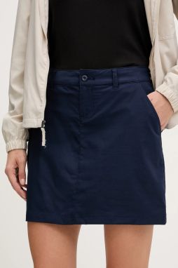 Športová sukňa Columbia Leslie Falls tmavomodrá farba, mini, rovný strih, 2140391