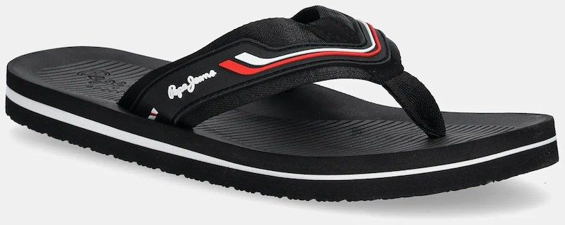 Šľapky Pepe Jeans WEST CLUB čierna farba, PMS70162